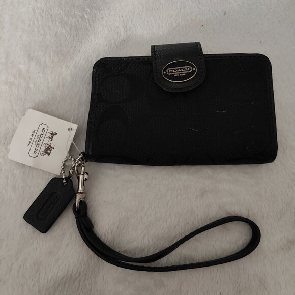 Coach black wallet with tags - Picture 1 of 1